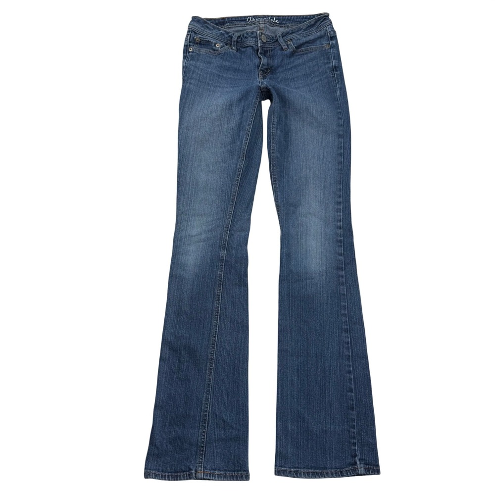 VTG Y2K Aeropostale Ultra Low Rise Chelsea Bootcut Jeans Medium Wash 2 Long